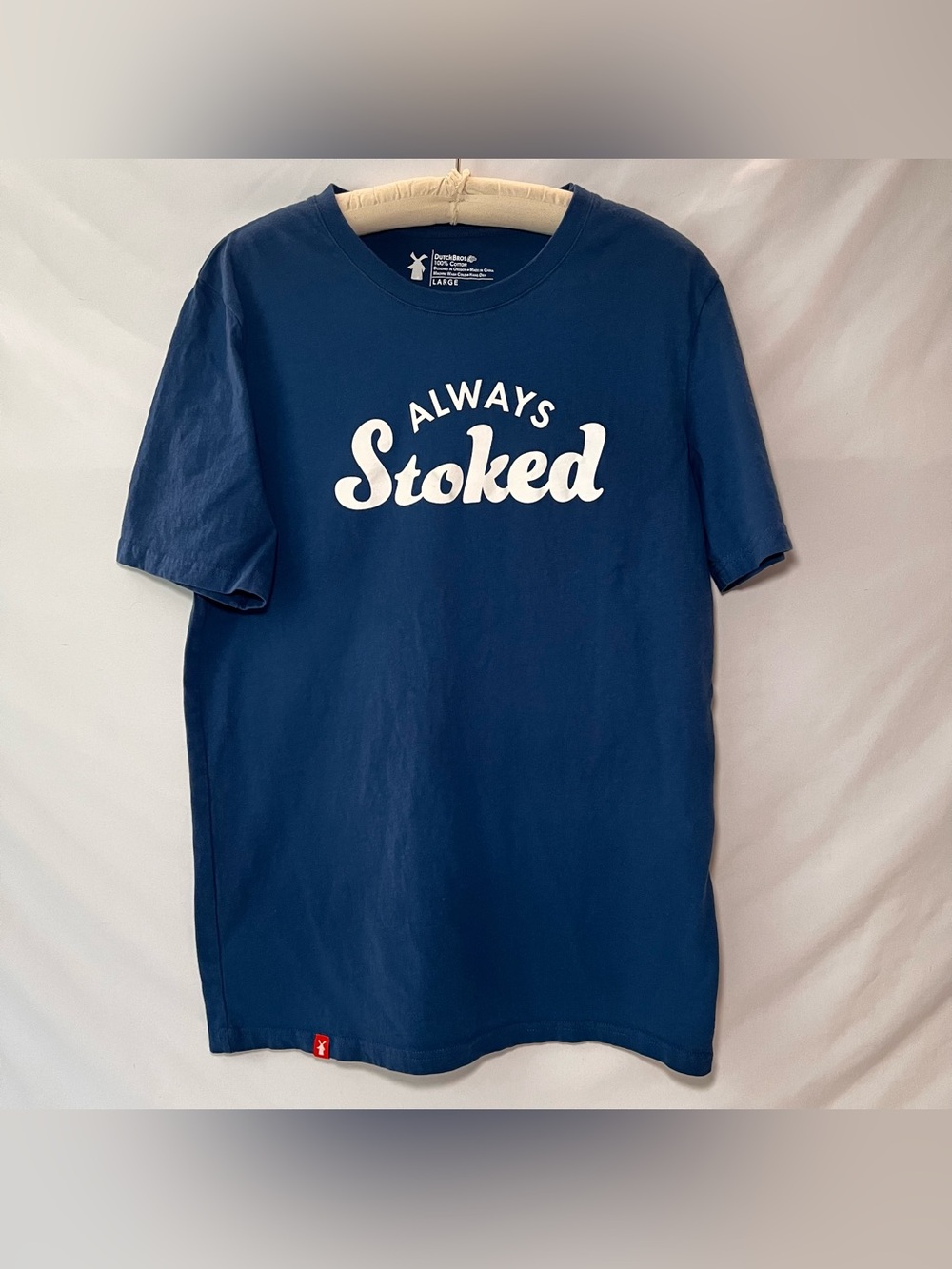 Dutch Bros ☕️Blue “Always Stoked” tshirt! Size large.
